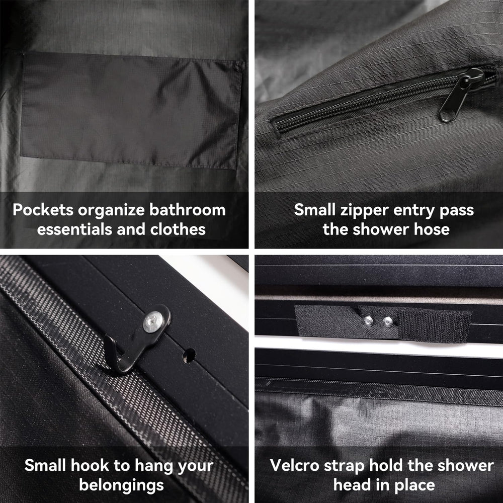 Peakamper vehicle-ready attachment supports easy setup beside your vehicle.