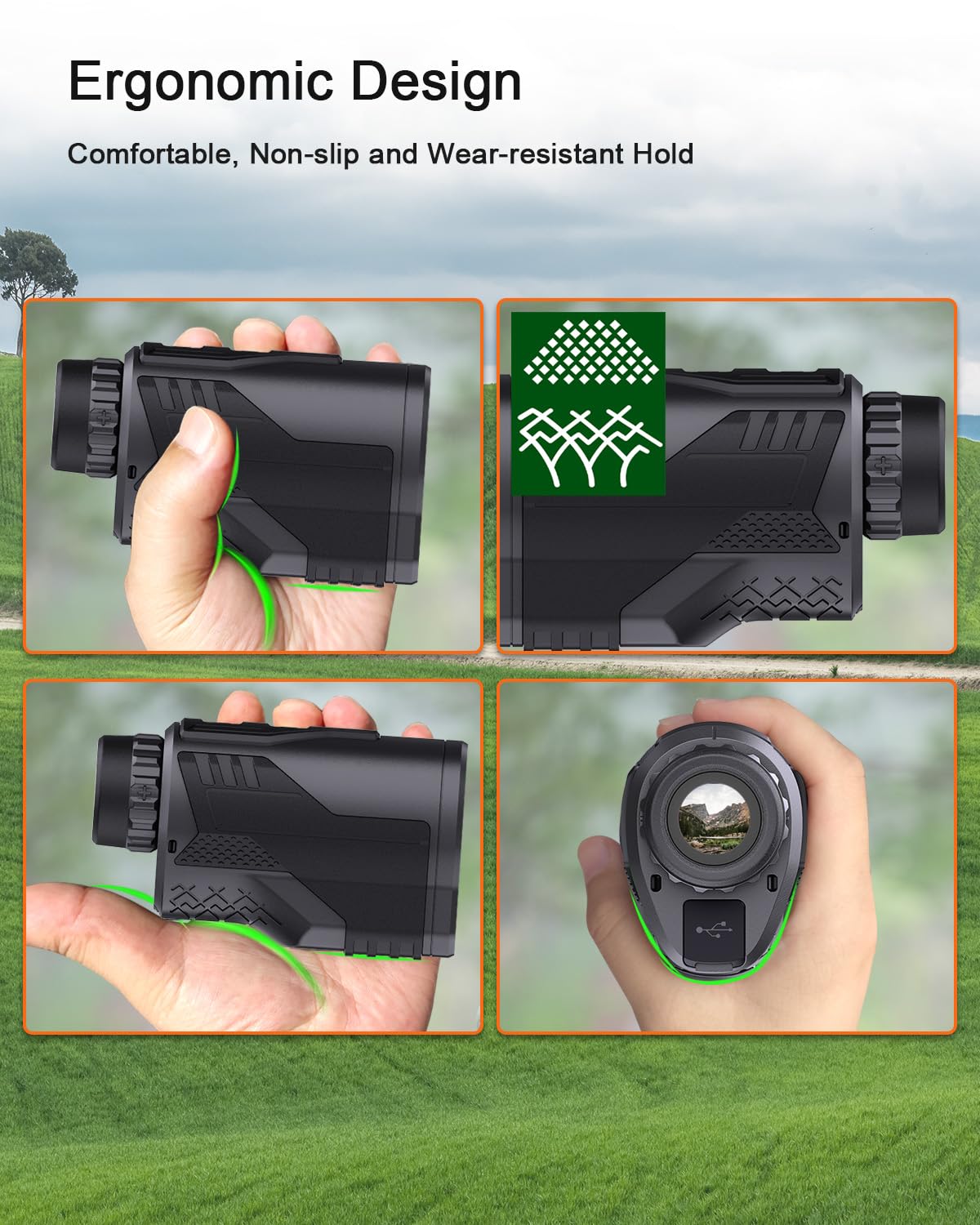 PEAKPULSE rangefinder uses 905nm Class I laser for safe outdoor use.