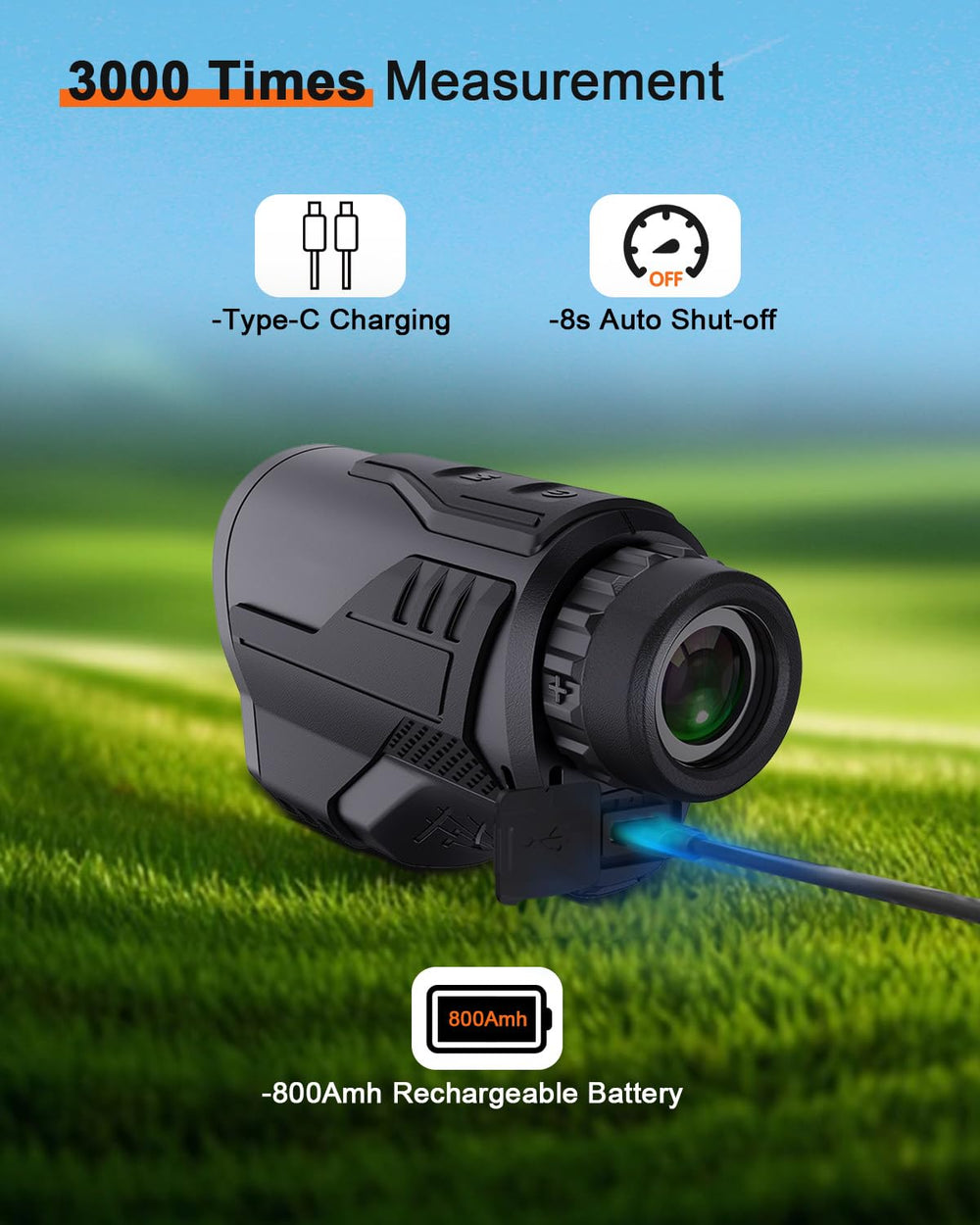 PEAKPULSE rangefinder ranges up to 2200 yards for long-range assessments.