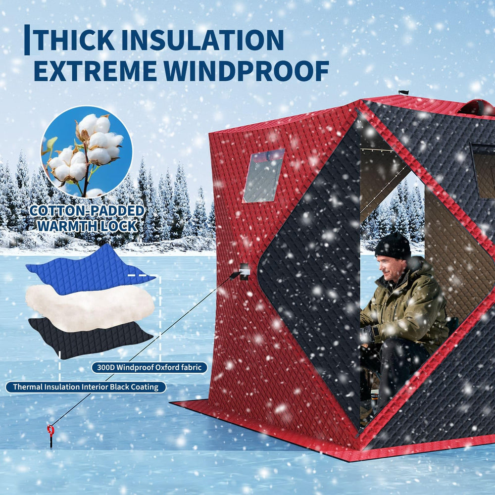 PeakPursuit 3-4 person ice tent supports group trips