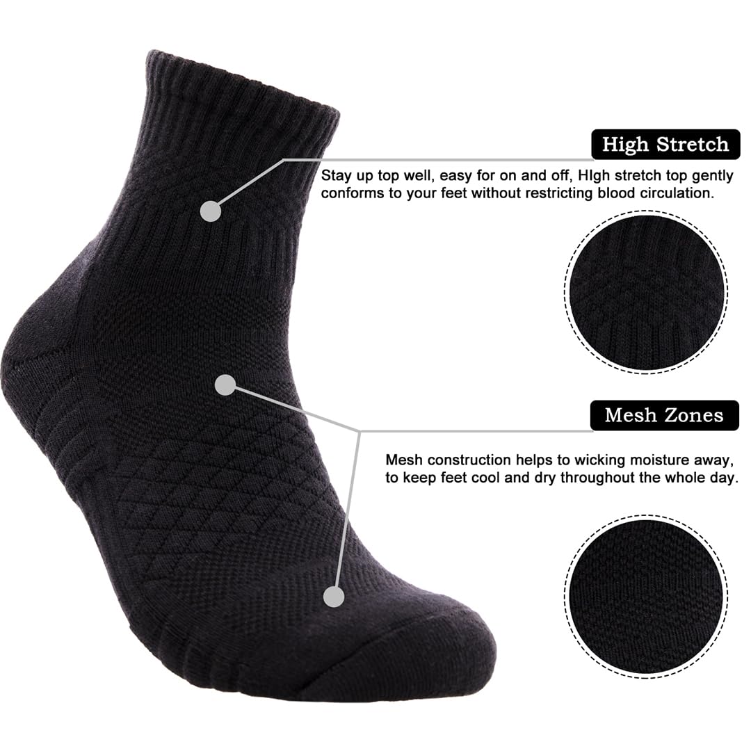 Pearl Care moisture-wicking socks reduce odor for all-day wear.