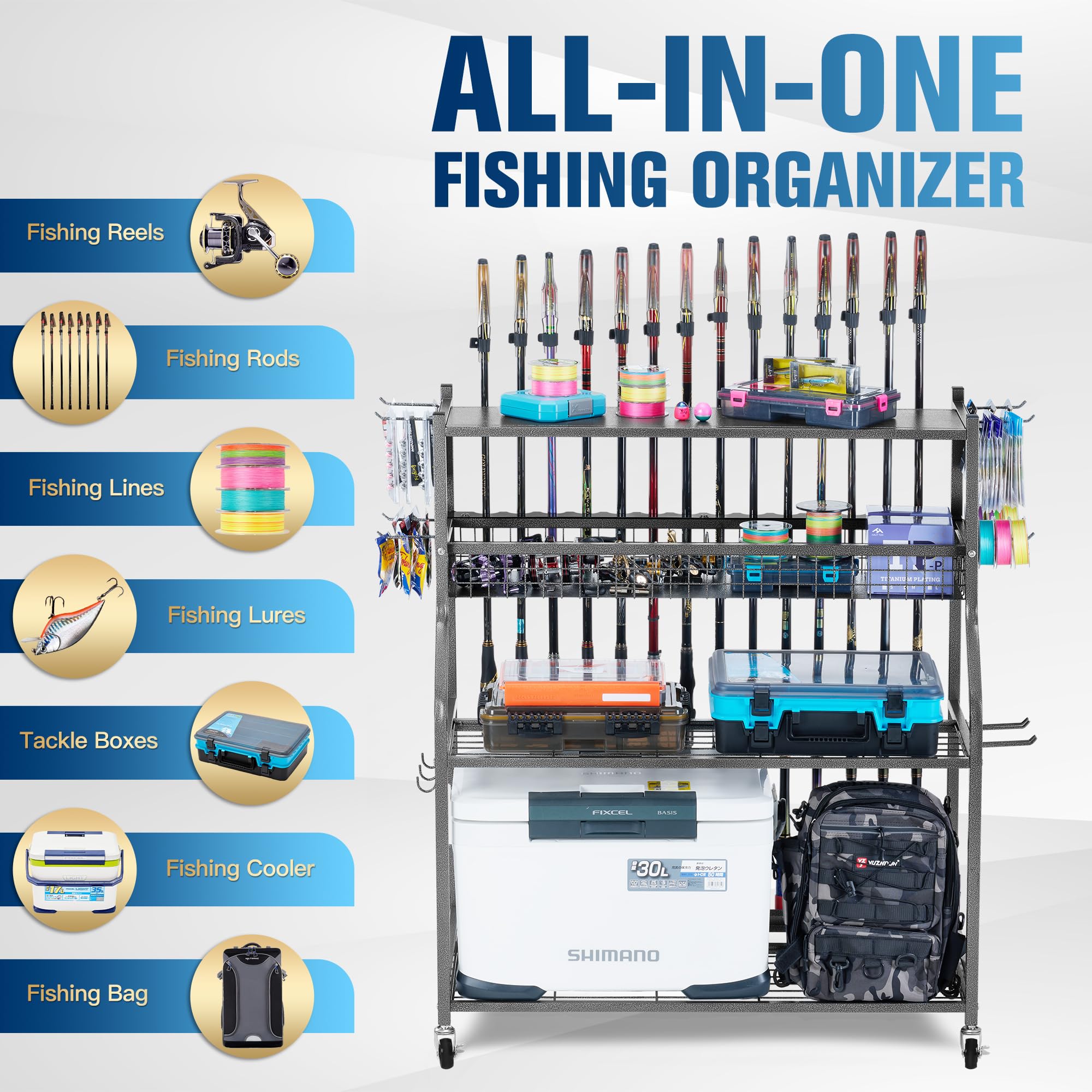 Close-up of premium soft rubber coating protecting fishing rods