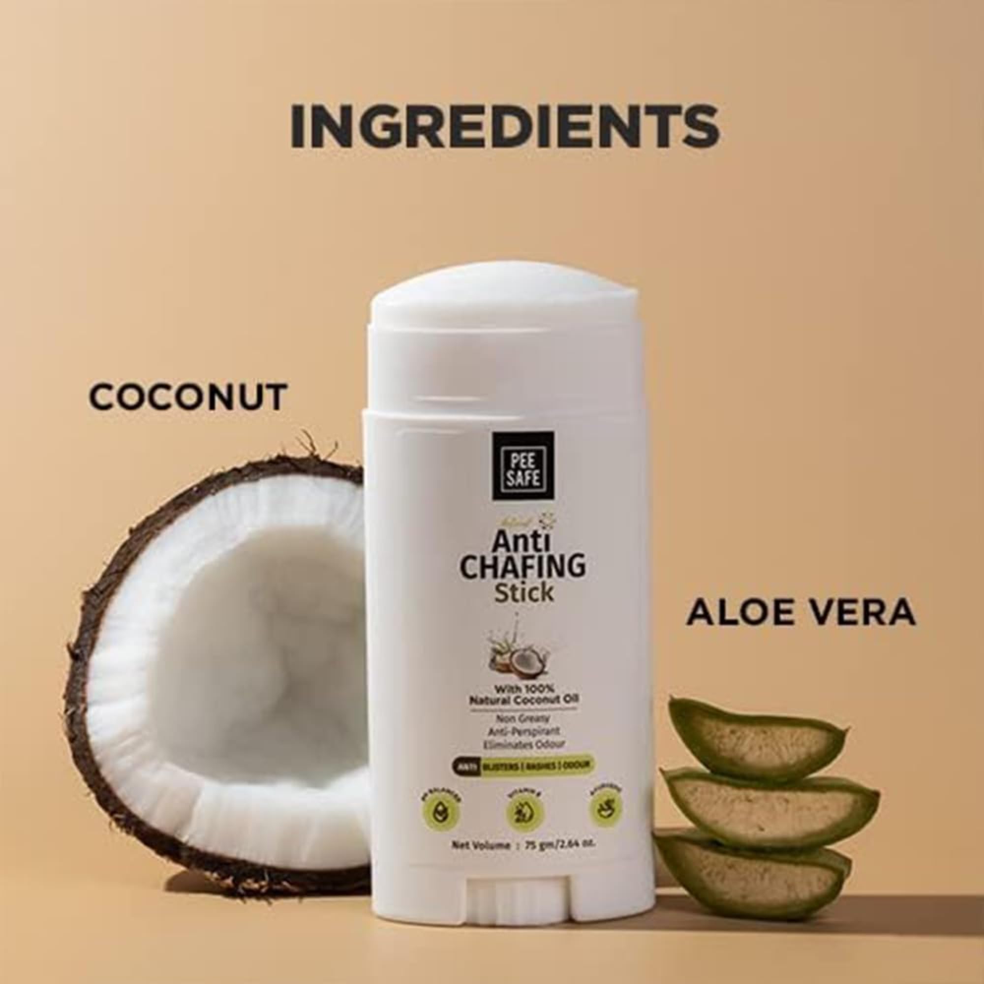 Pee Safe coconut oil glow indicates natural moisture and soothing feel