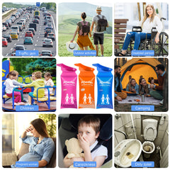Peesfun 900ml urine bag capacity demonstrates ample room for travel and emergencies.