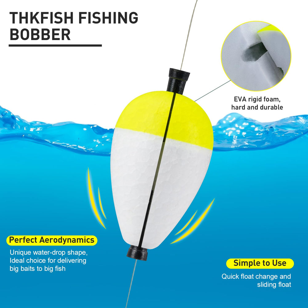 THKFISH Peg Floats Slotted 1.2in and 2in side view