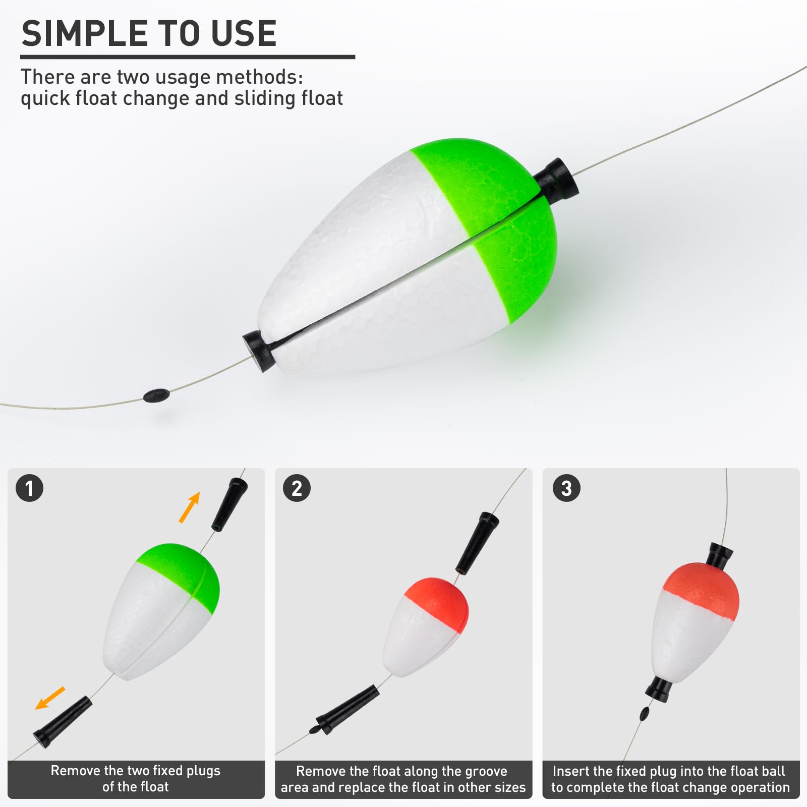 Peg Floats Slotted - Red color