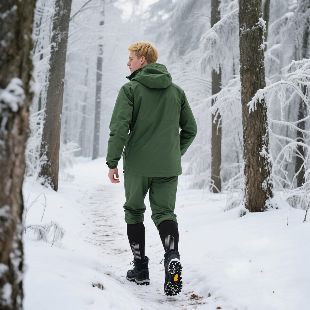 PEKWZIZ heated socks support outdoor activities like skiing and hiking.