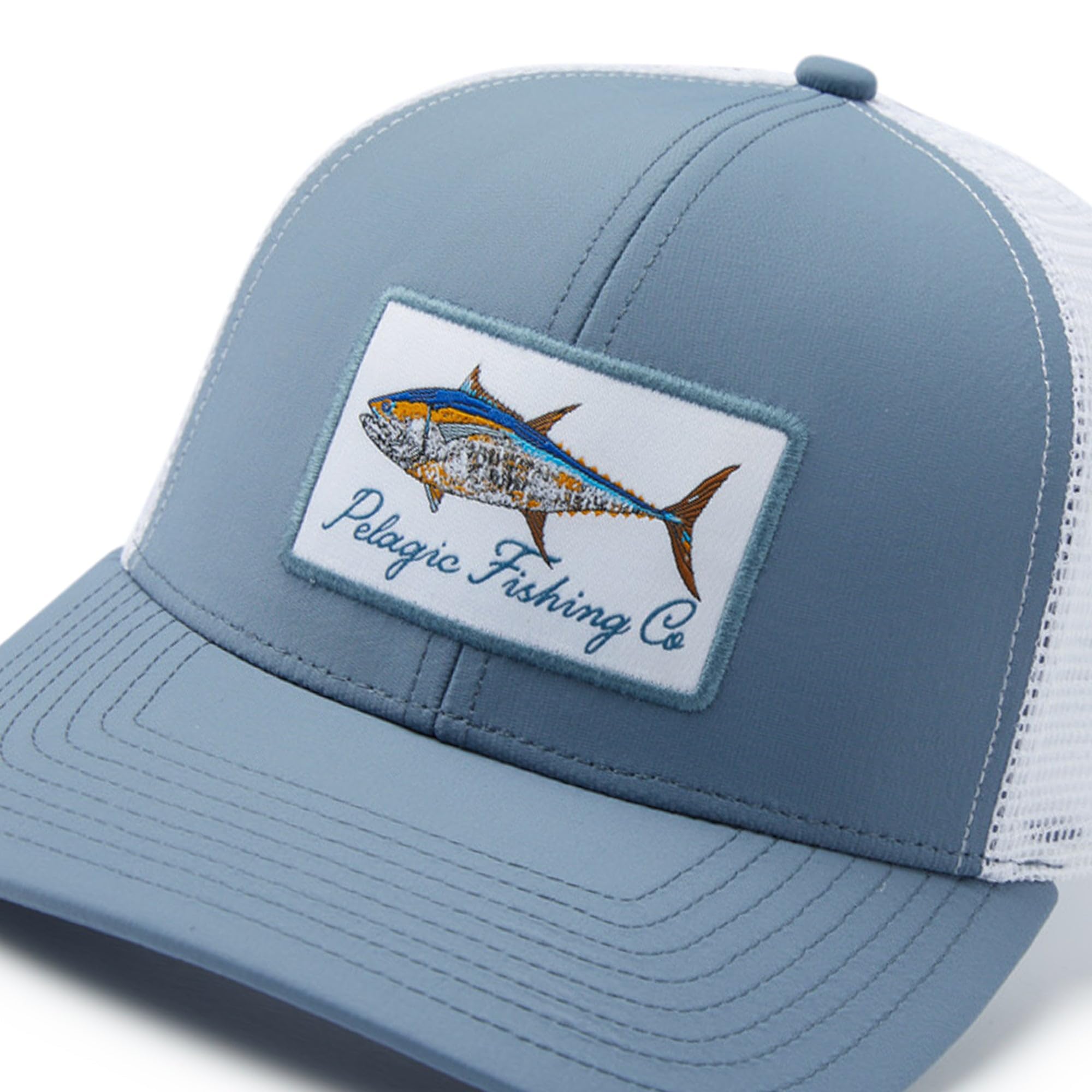 Pelagic Flybridge Goione BFT Trucker hat, headband detail, moisture-wicking support