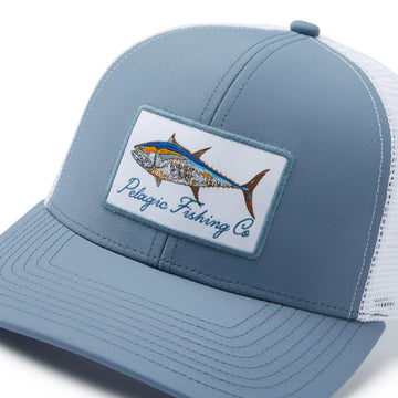 Pelagic Flybridge Goione BFT Trucker hat, headband detail, moisture-wicking support