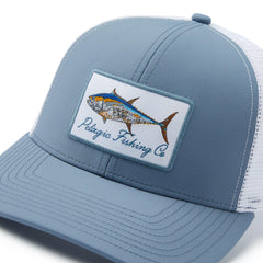 Pelagic Flybridge Goione BFT Trucker hat, headband detail, moisture-wicking support