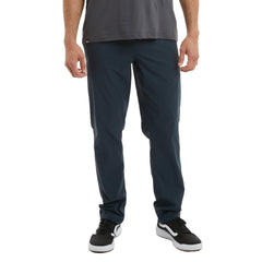PELAGIC Palomar elastic waist pants dark navy front view highlighting quick-dry fabric for deck days