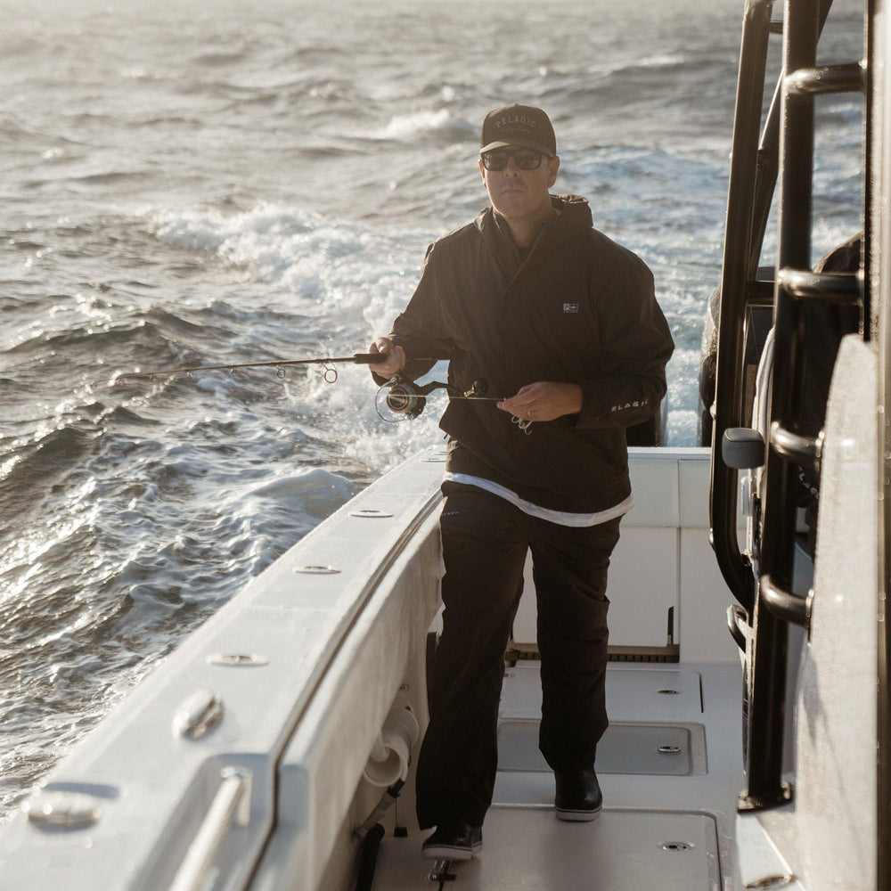 Pelagic Squall pant graphite packable design ideal for travel.