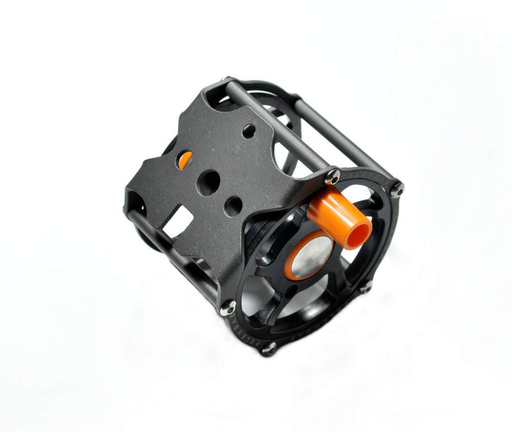 Cantilever spool mount on Univrsal Pelengas speargun reel