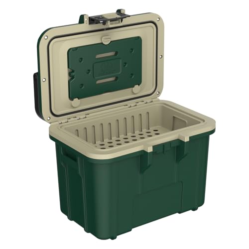 Pelican 14-Quart lunch box cooler carry handle for easy transport during picnics or commutes.