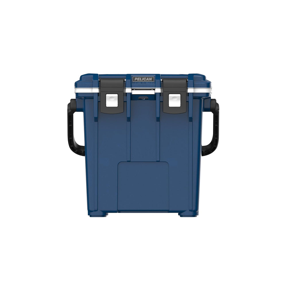 Pelican 20qt Elite cooler Midnight Blue emphasizes overmolded carry handle for easy transport.