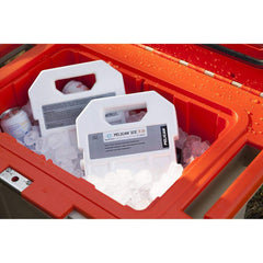 Pelican 5lb ice pack white, inside-cooler fit demonstrated for Pelican coolers.