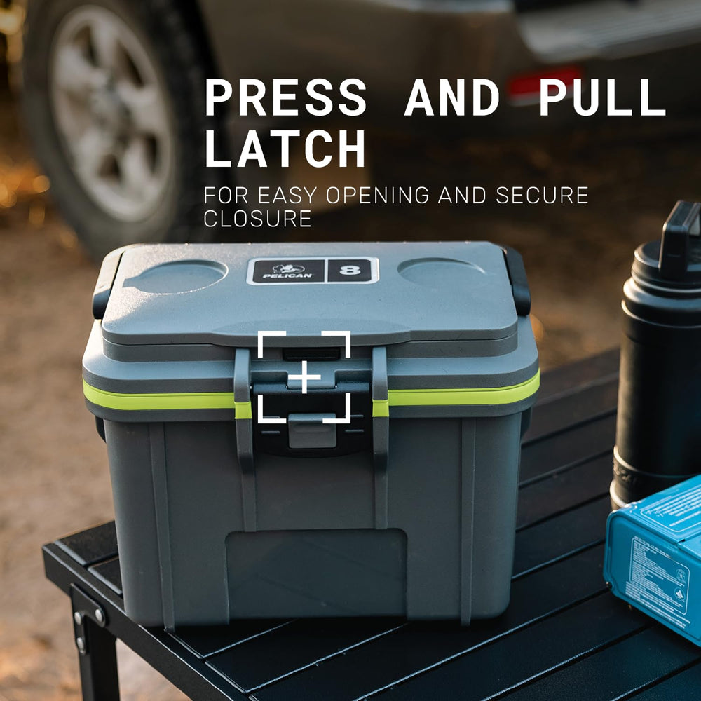 Pelican 8 Quart Lunch Box Cooler removable inner tray enables easy access and cleanup.