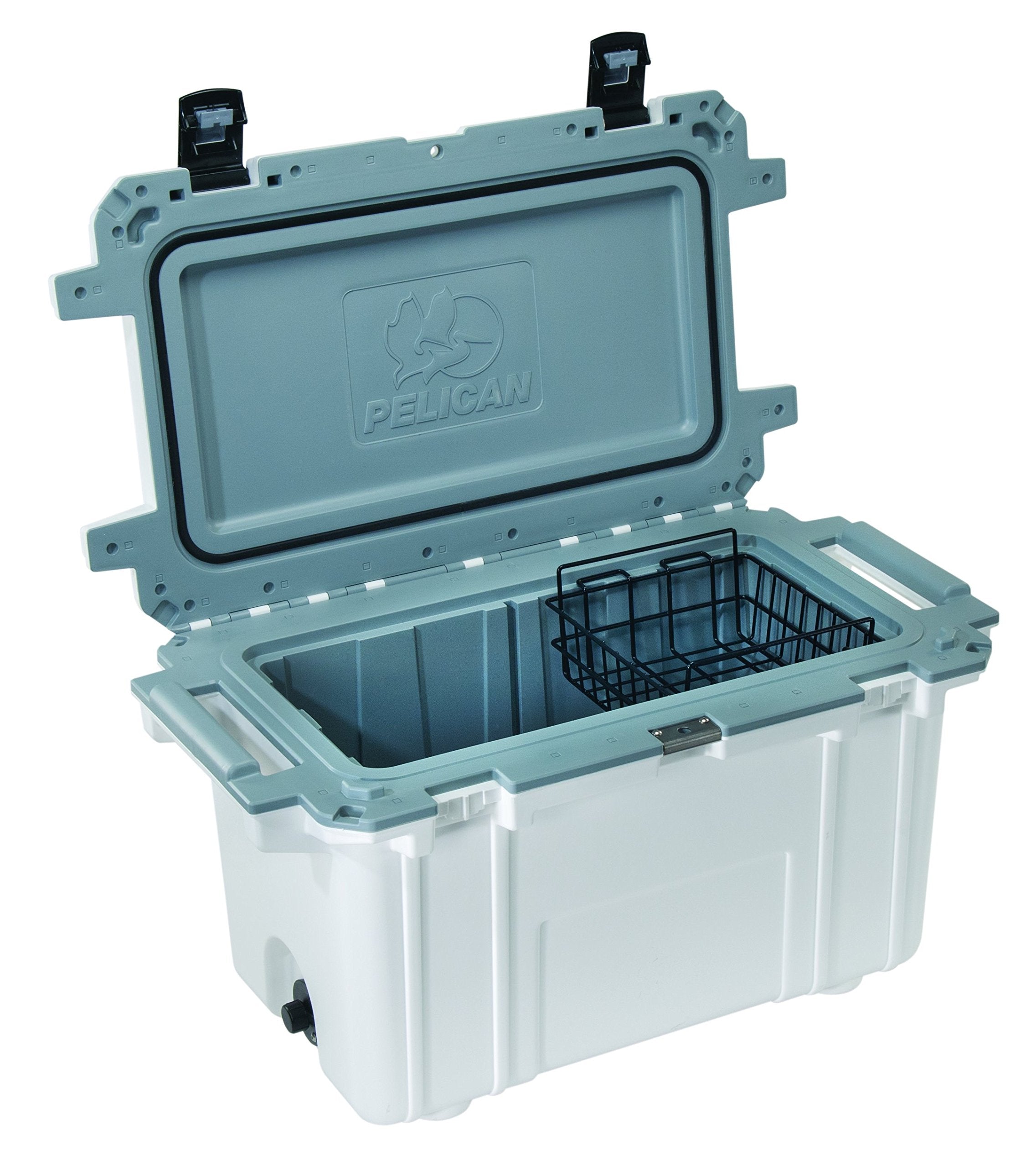 Pelican basket keeps food or bait elevated and dry in the cooler.