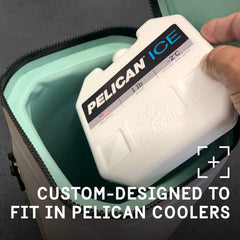 Pelican ice pack block size for compact, portable use.
