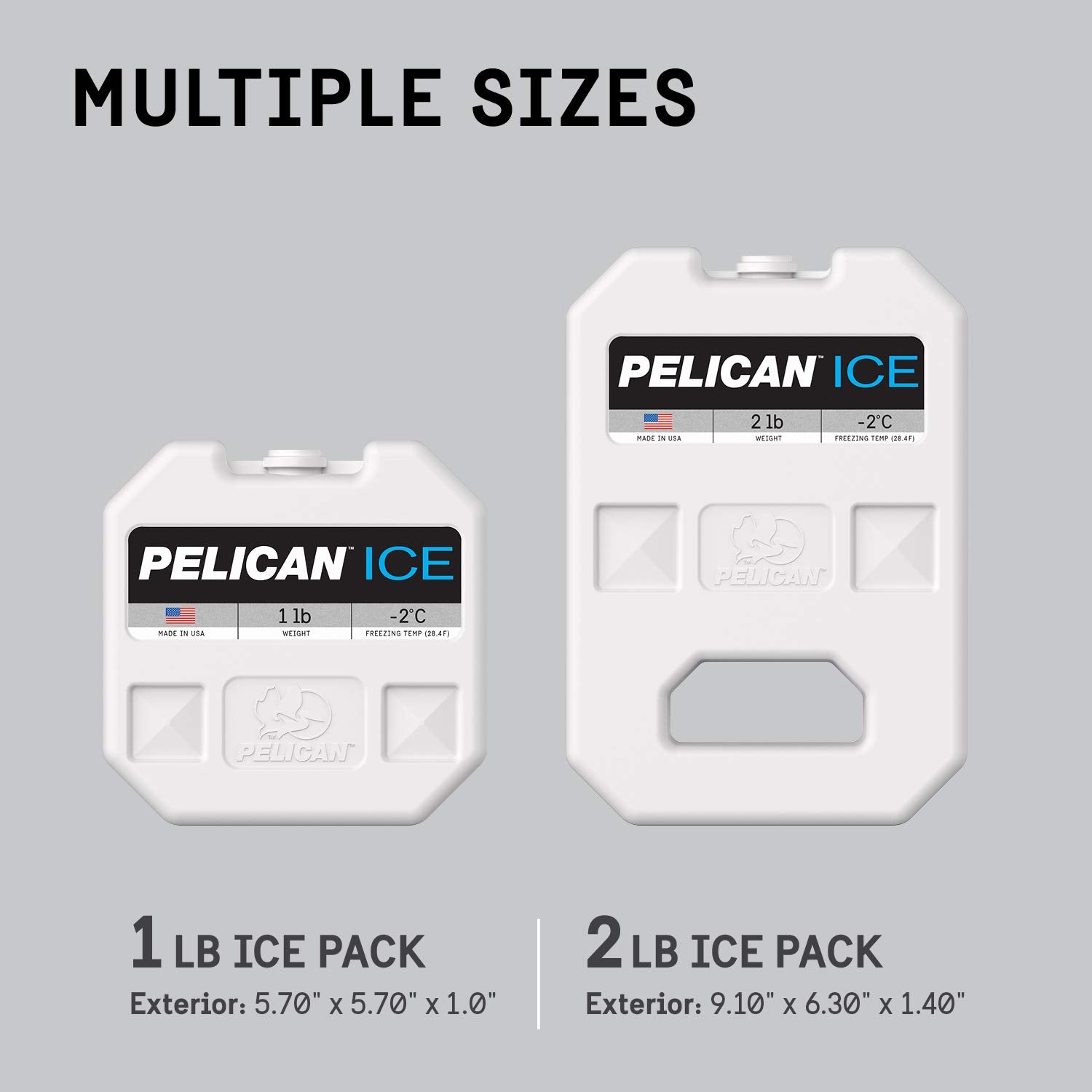 Pelican ice pack inside another cooler demonstrates cross-compatibility.