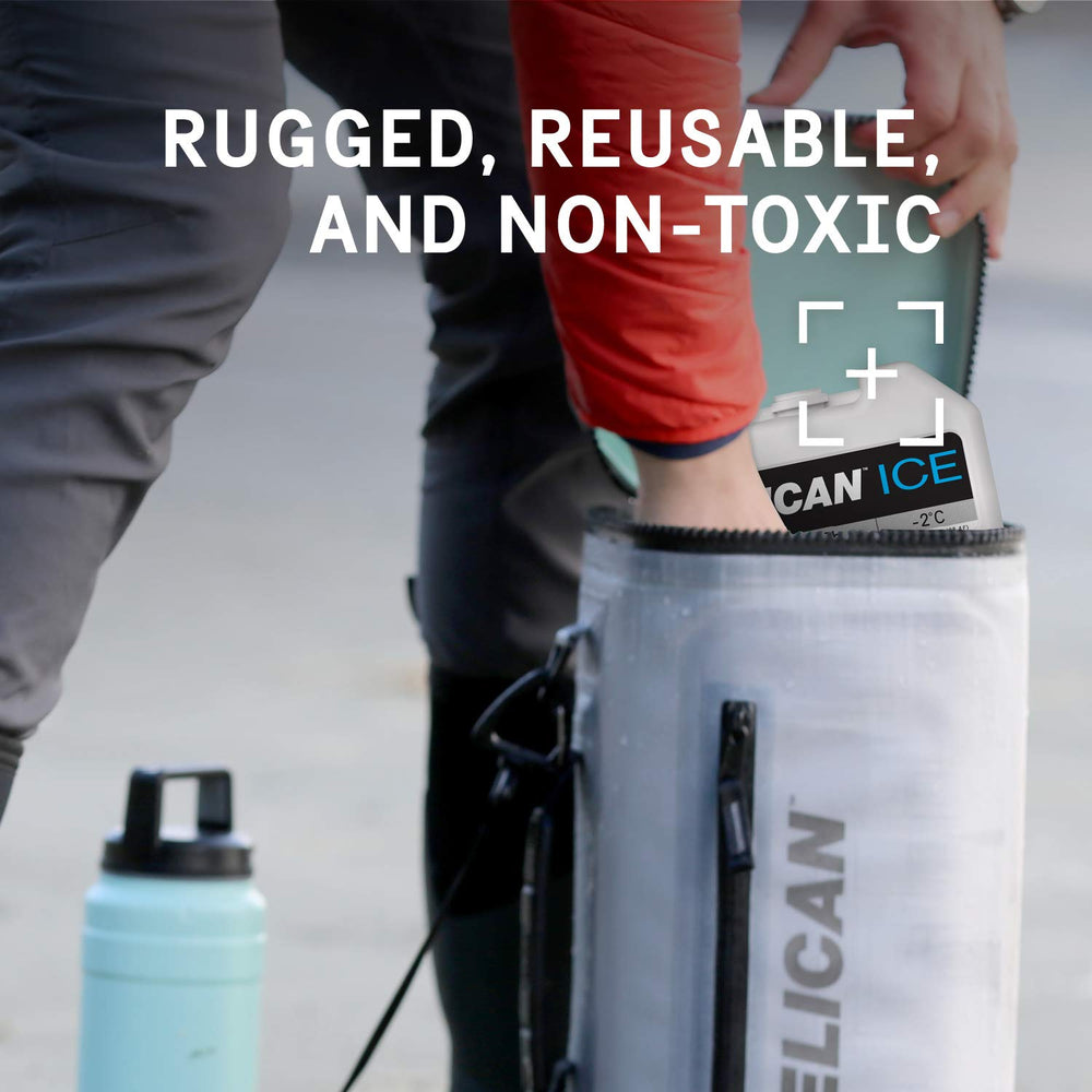 Pelican ice pack for travel or camping adventures.