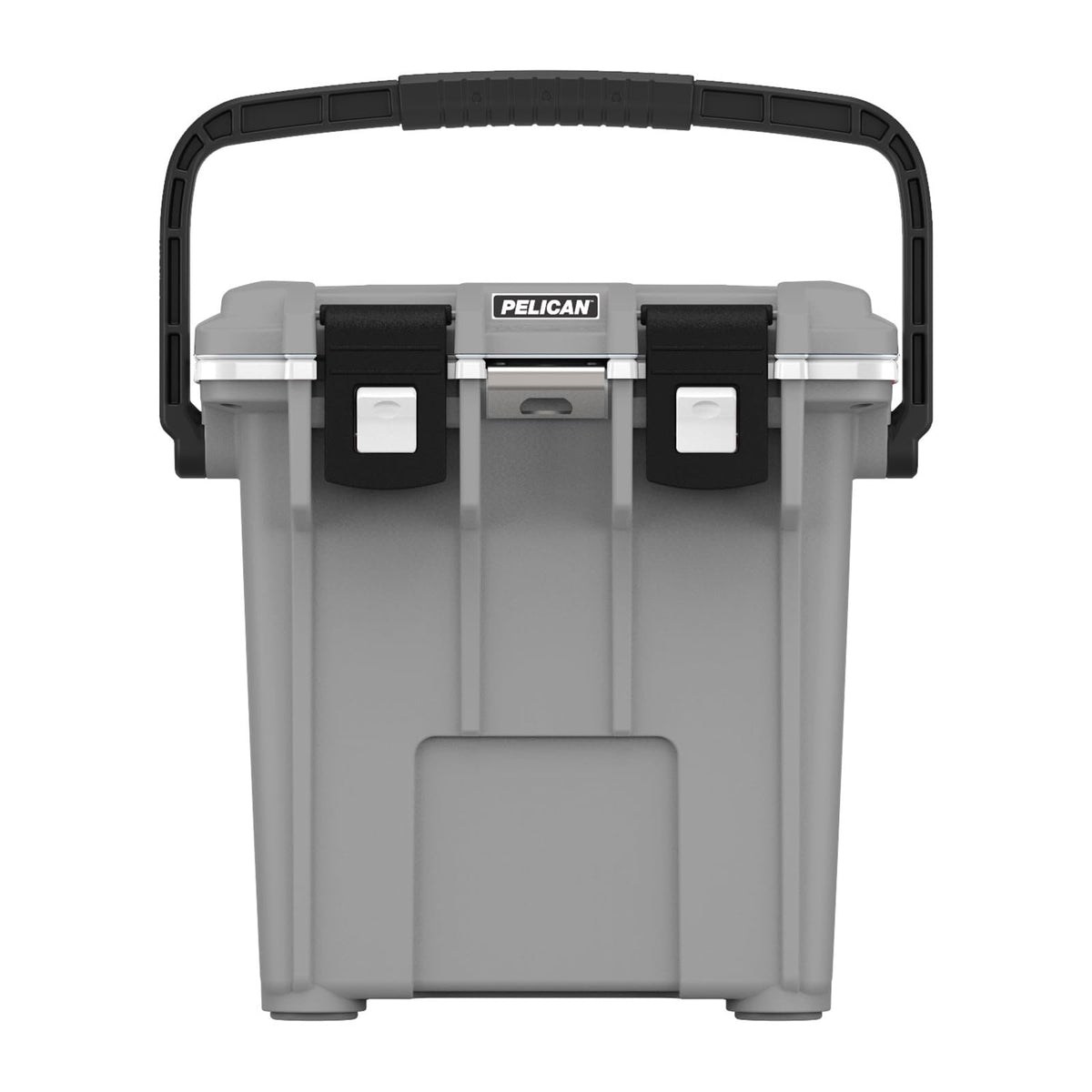 Pelican Elite 20qt cement-white exterior, rugged for outdoor use.