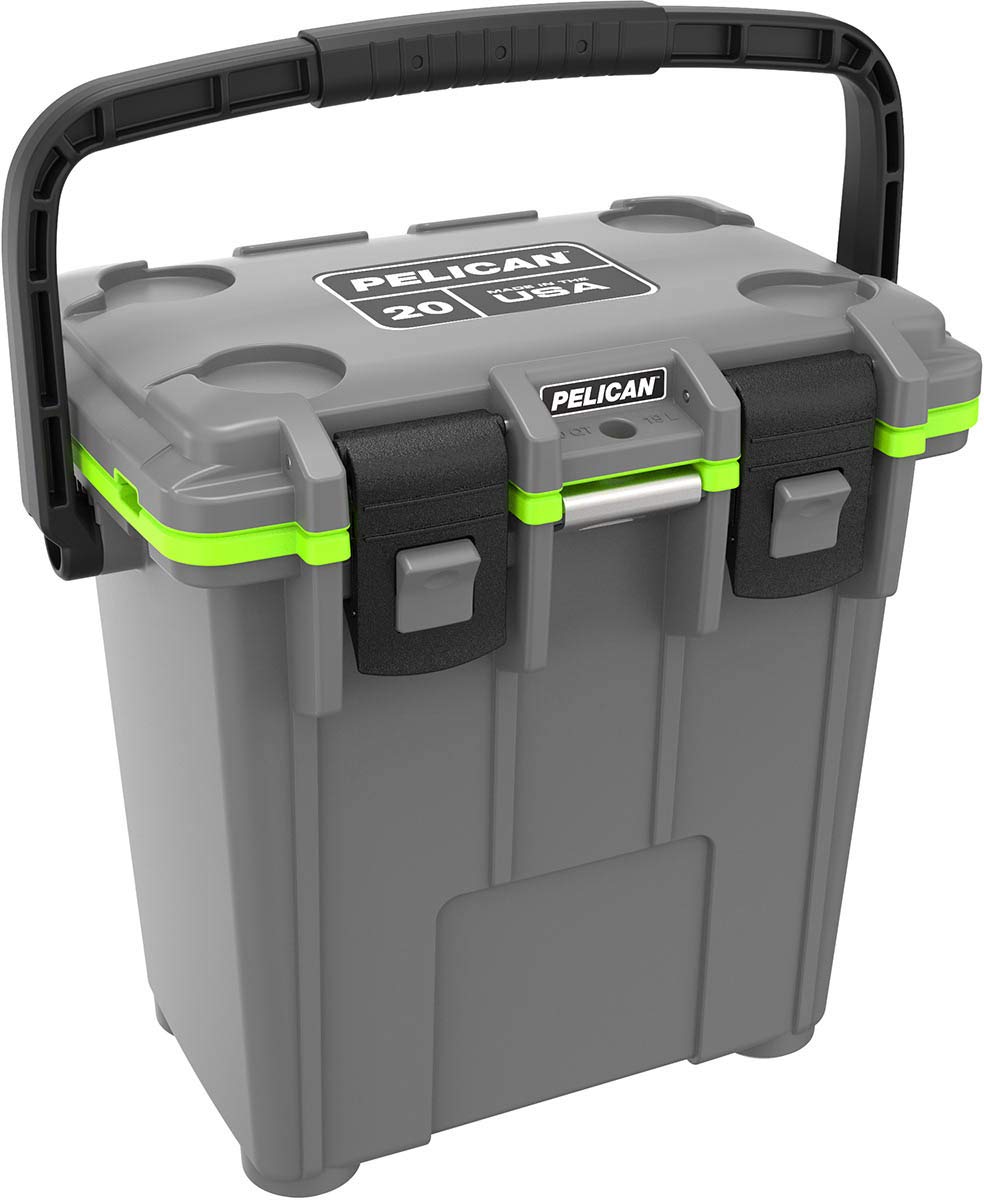 Pelican Elite 20Qt cooler close-up of rugged latches for tough outdoor use