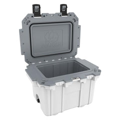 Pelican Elite cooler showing overmolded handle for easy carrying
