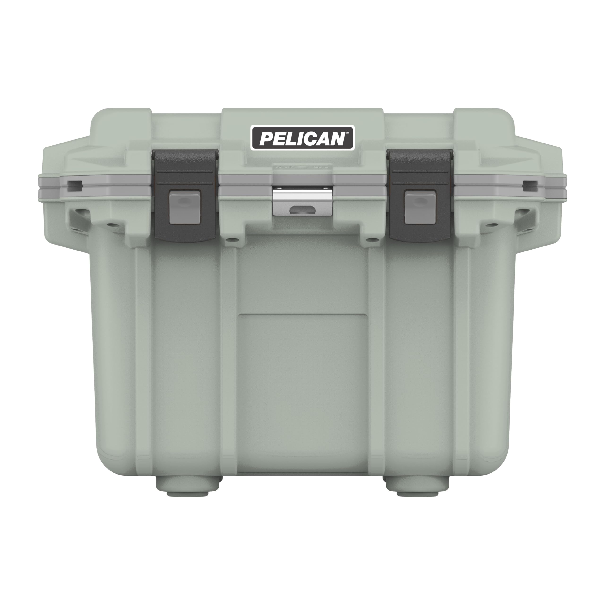 Pelican Elite 30 Qt Sage/Gray latches provide rugged closure for outdoor use