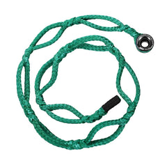 Pelican Rope adjustable rigging sling in green with aluminum ring for versatile tree rigging.