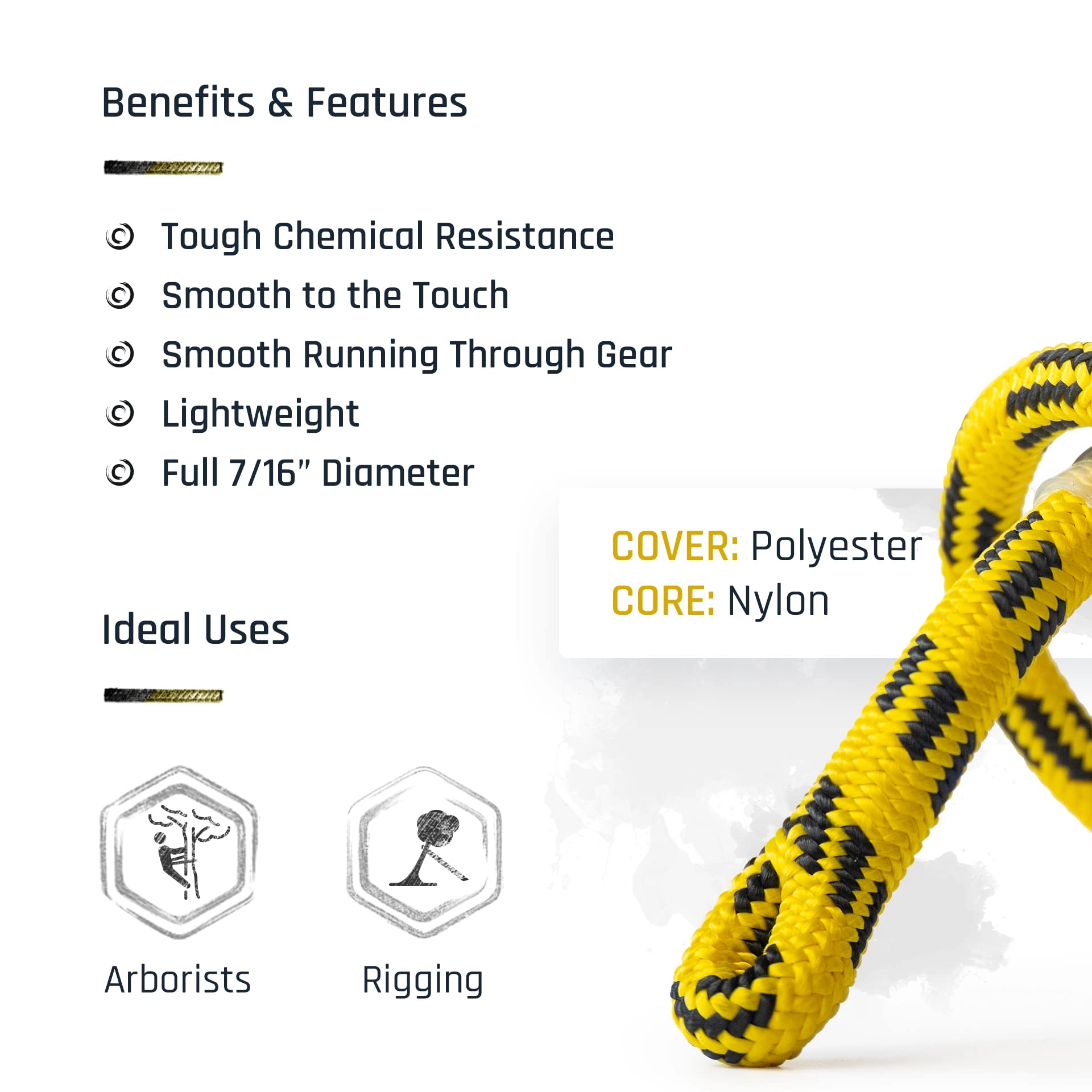 Pelican Rope Arborist-24 11mm diameter highlights lightweight, strong performance for ascenders