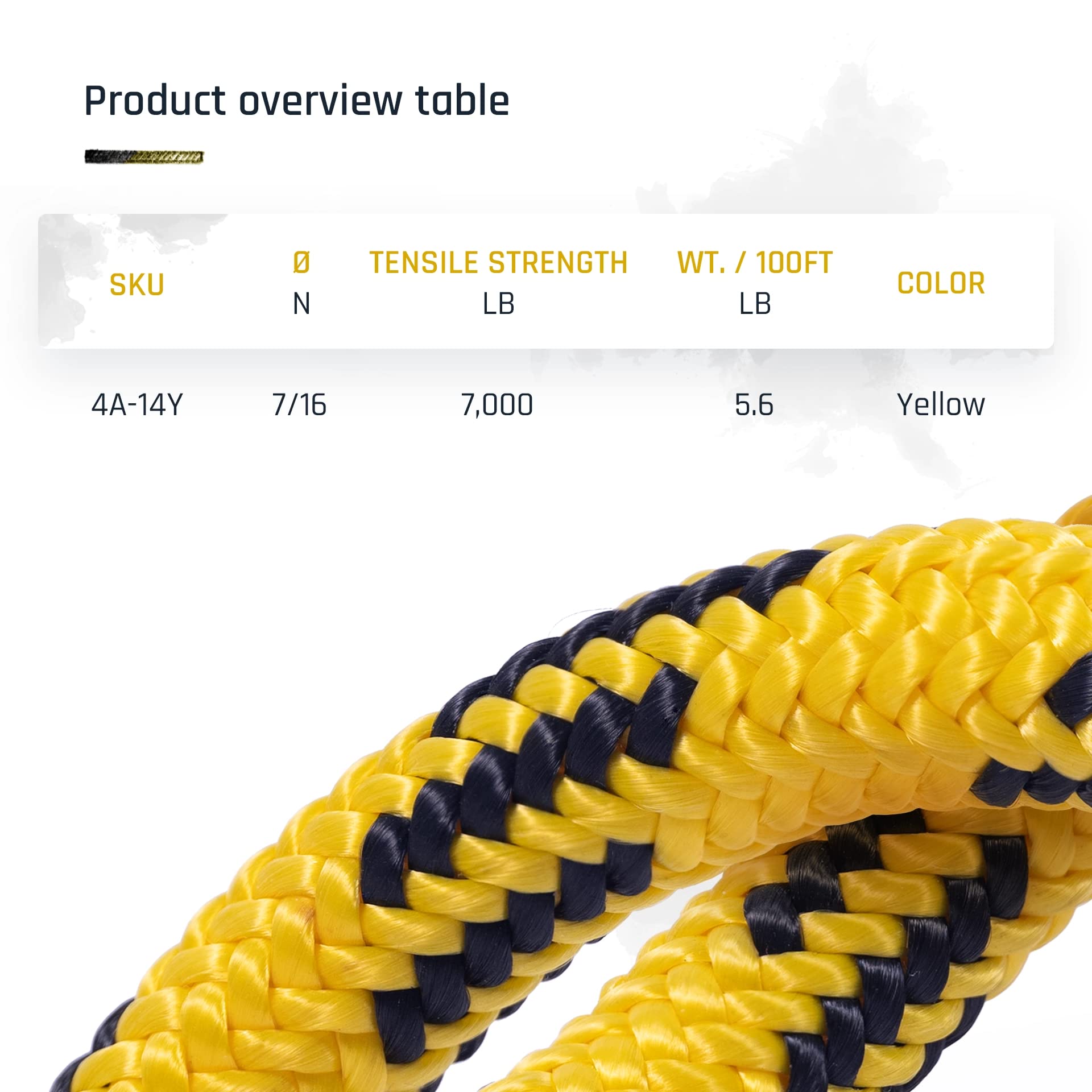 Pelican Rope Arborist-24 bright-yellow-black increases visibility on job sites