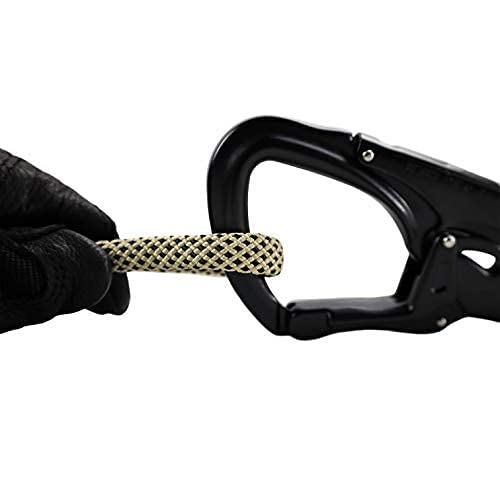 Eye-sewn Bulldog prusik detail ensuring secure installation in tough conditions.