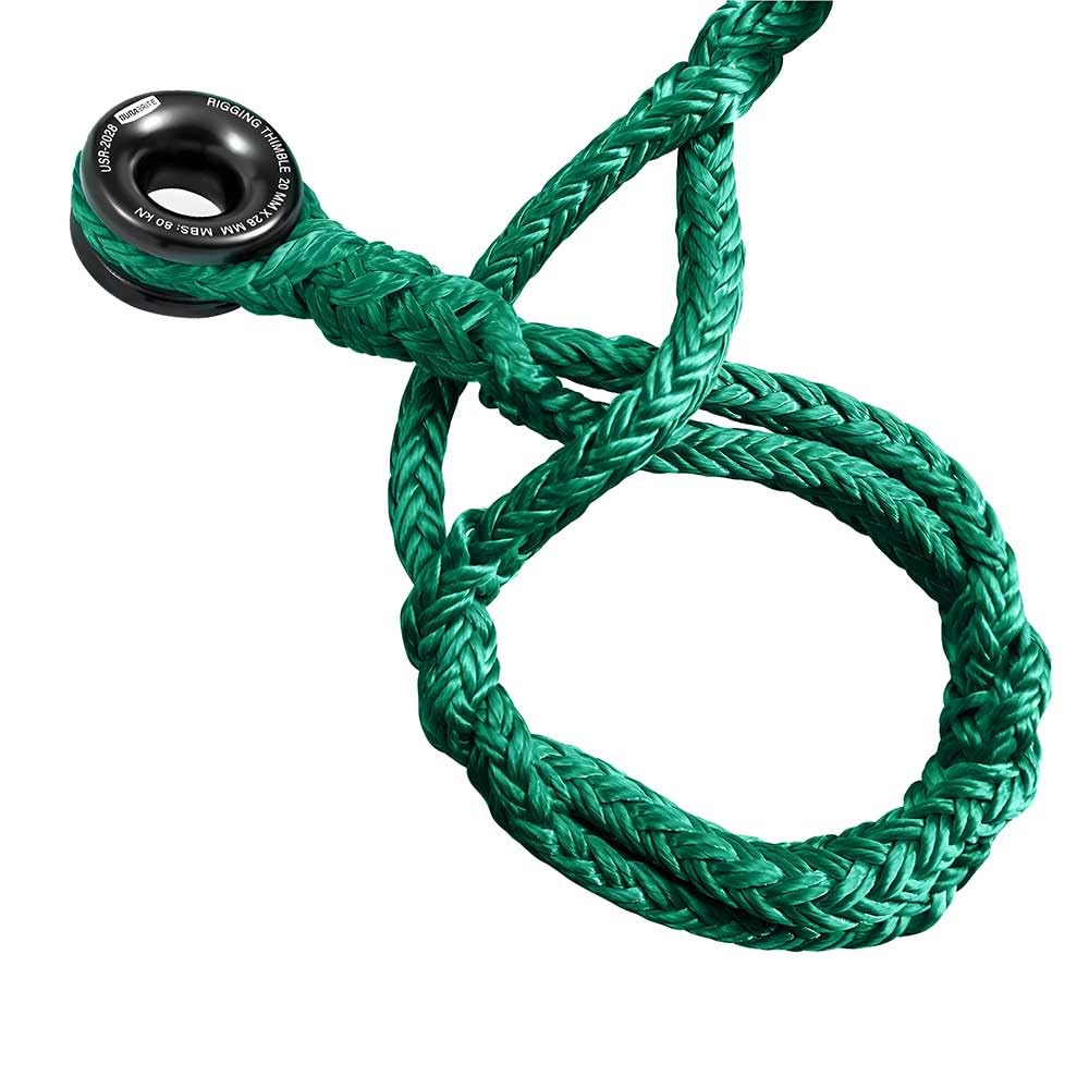 Pelican Rope urethane-coated sling endures wear and the elements during outdoor rigging.