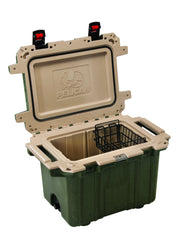 Pelican small wire basket powder-coated finish improves durability in rugged conditions.