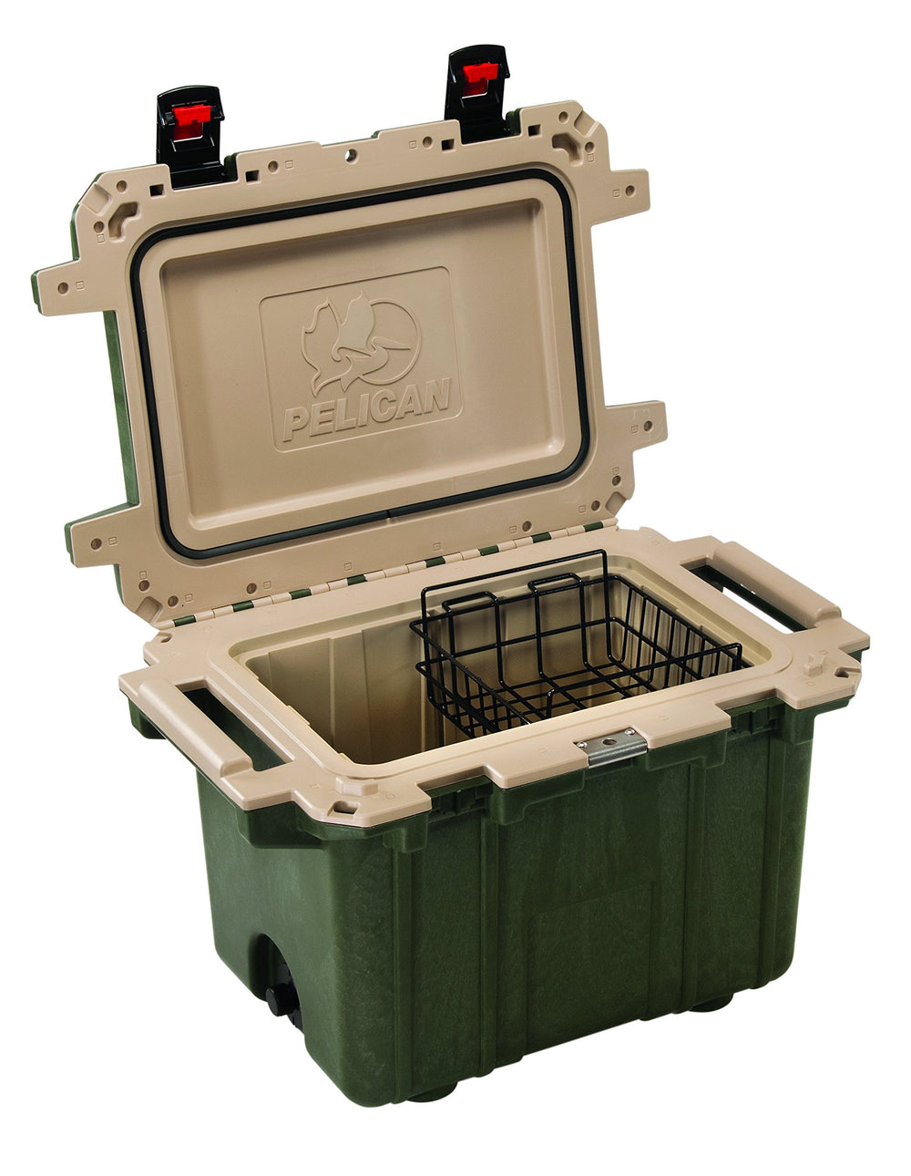 Pelican wire basket in gray, removable and washable for easy cleanup.
