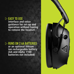 Peltor Sport Tac 500 black foldable design