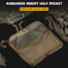 Peminkoo Kangaroo insert half pocket mounted on the D.O.P.E front flap for organized storage.