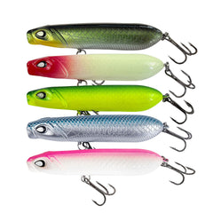 5-color Pencil Popper fishing lures display