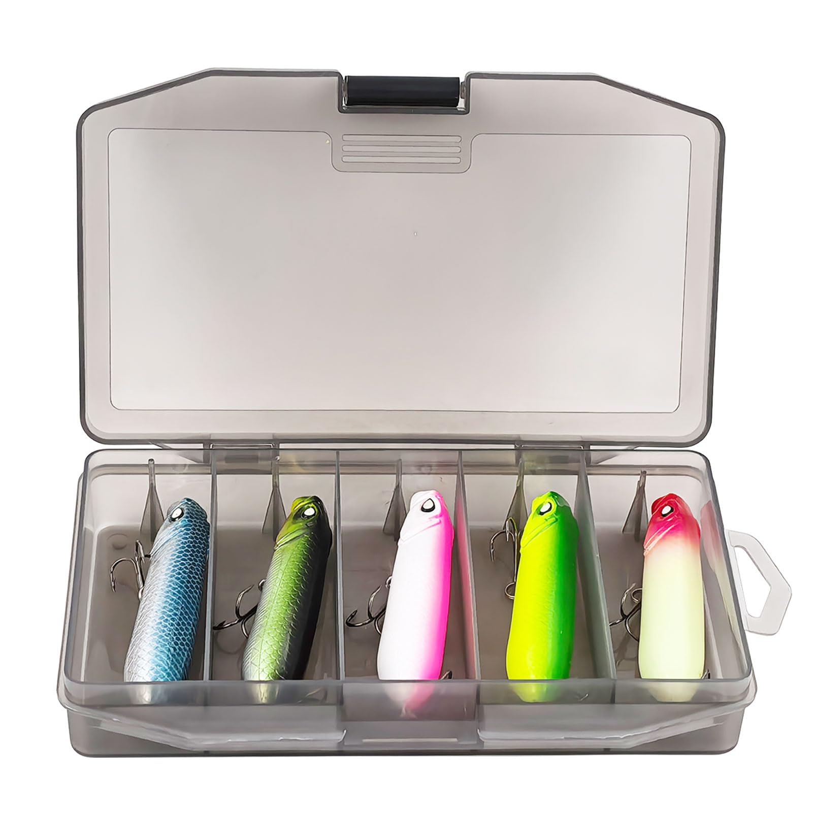 Close-up of treble hooks on Pencil Popper lure