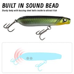 Full set of 5 Pencil Popper lures in box