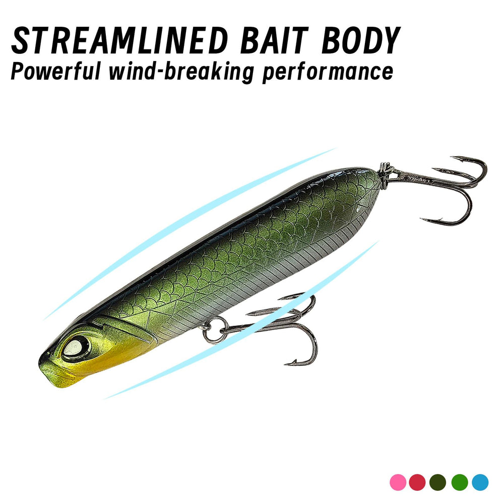 Pencil Popper lure in water creating splash