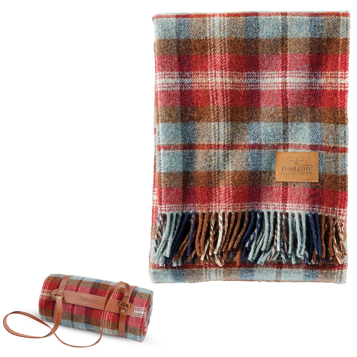 Pendleton wool blanket plaid for versatile warmth at outdoor or home gatherings.