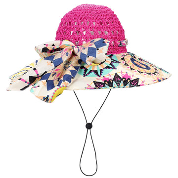 Foldable floppy sun hat rolled for travel