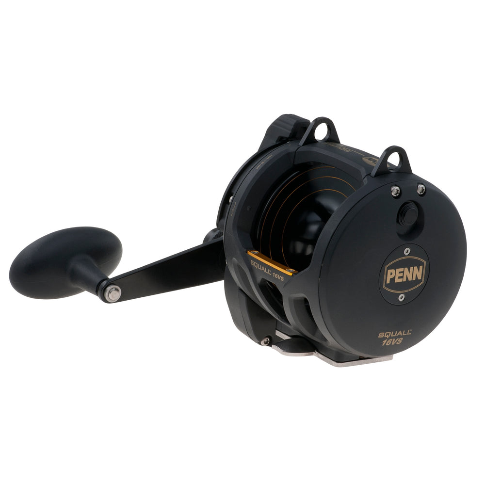 PENN 16VS Squall graphite spool and frame highlighting corrosion resistance.