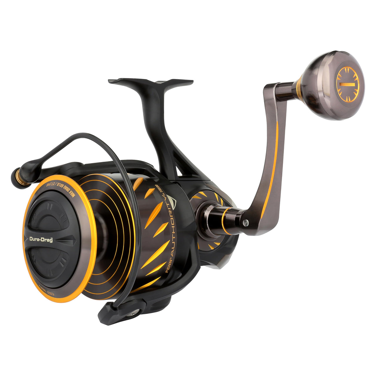 PENN Authority 10500 spinning reel box view, durable packaging for transport