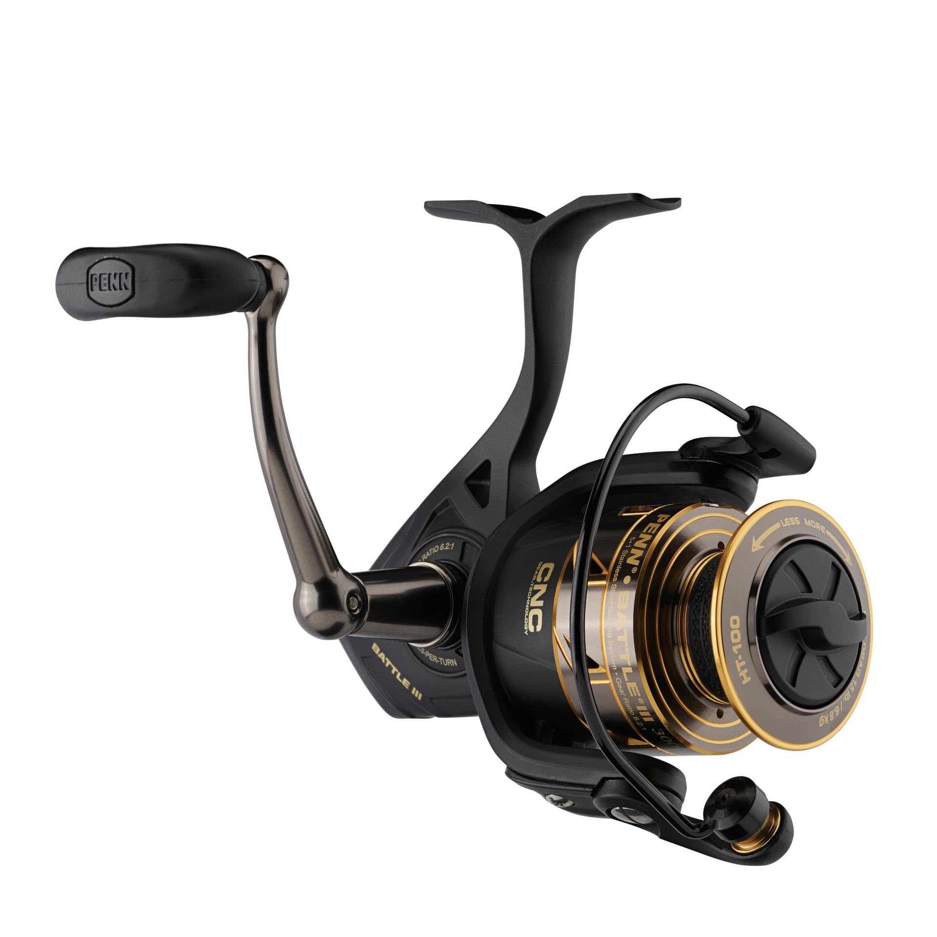 PENN Battle III 15lb drag showcase powerful stopping power for big-fish fights.