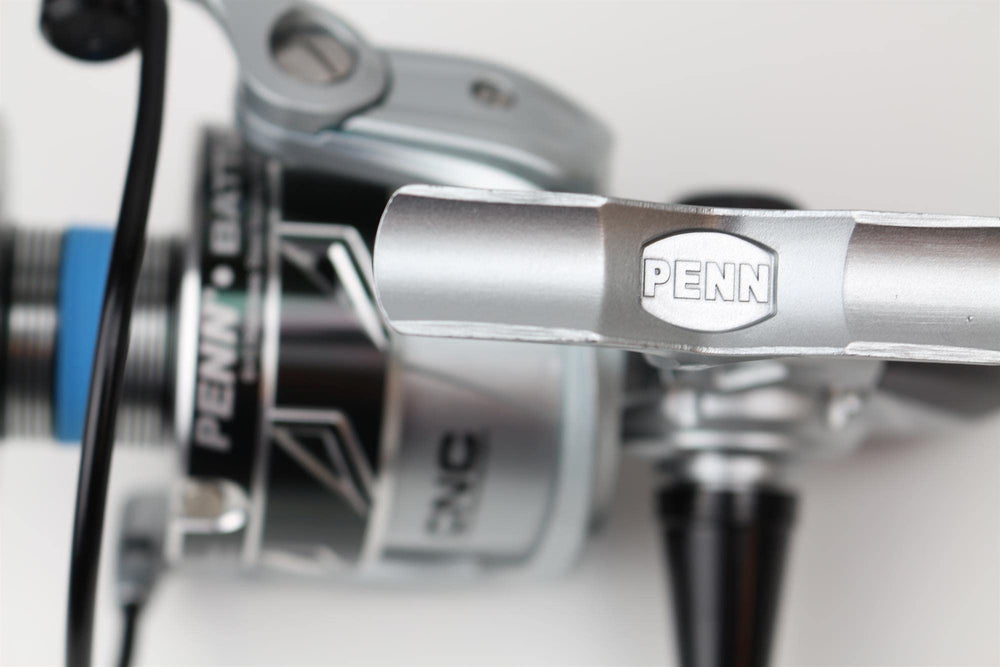 PENN Battle III DX HT-100 drag close-up implies powerful yet controllable braking.