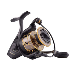PENN Battle III reel sideview showing sturdy aluminum body for durable saltwater use.