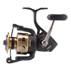 PENN Battle III spool closeup with line capacity rings for braid and mono setups.